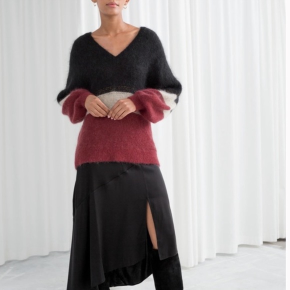 & Other Stories Colour Block Stripe Sweater - Picture 1 of 12